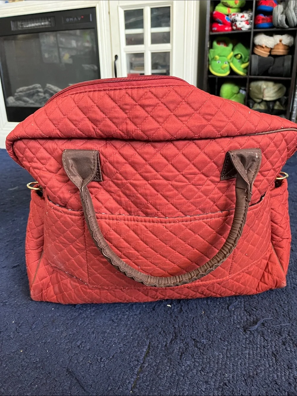 No Boundaries Quilted Red and Pink Tote Bag